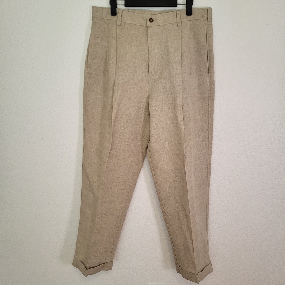 Irvine Park linen blend short leg dress pants size 34S